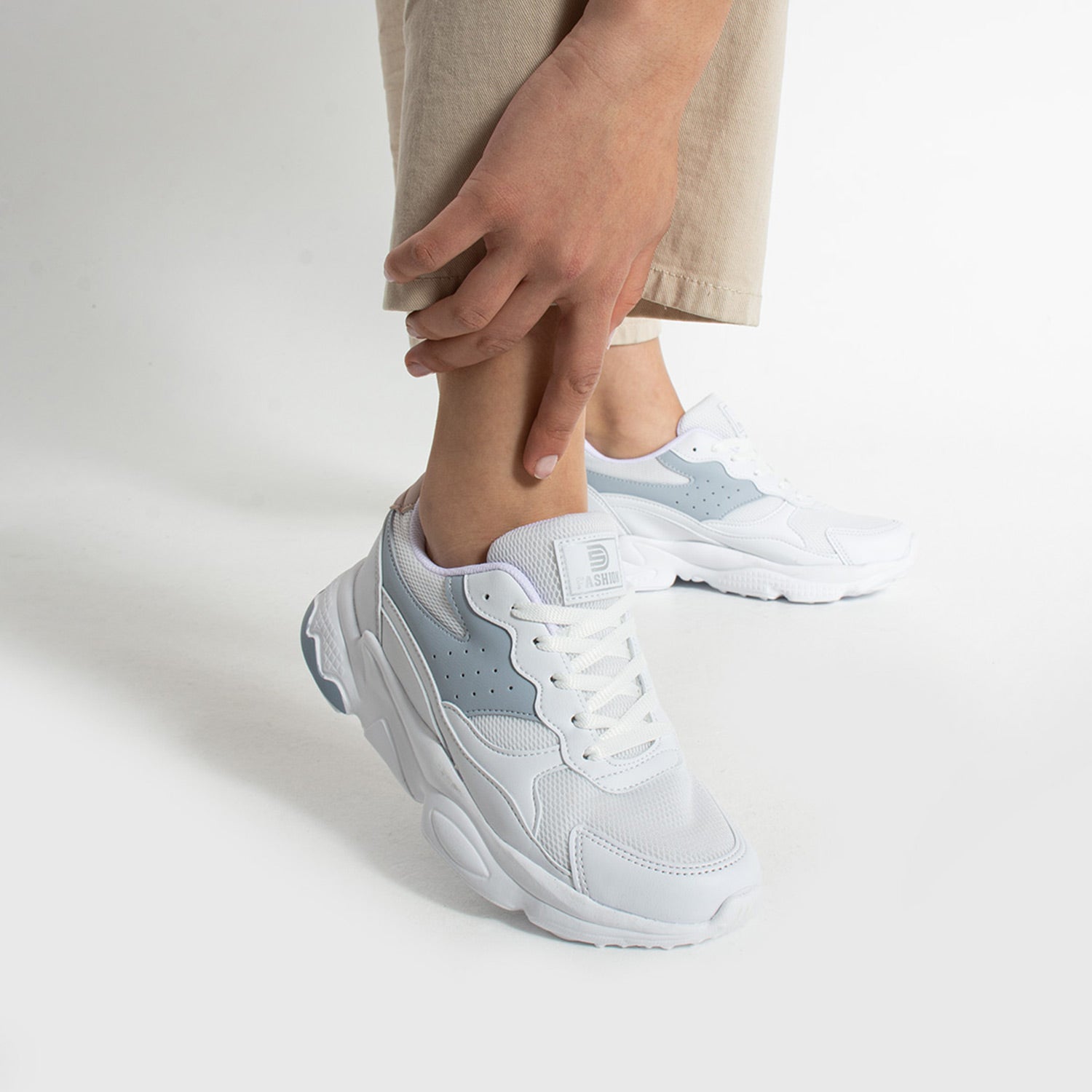 Marten Kadın Beyaz Mavi Pudra Günlük Spor Ayakkabı