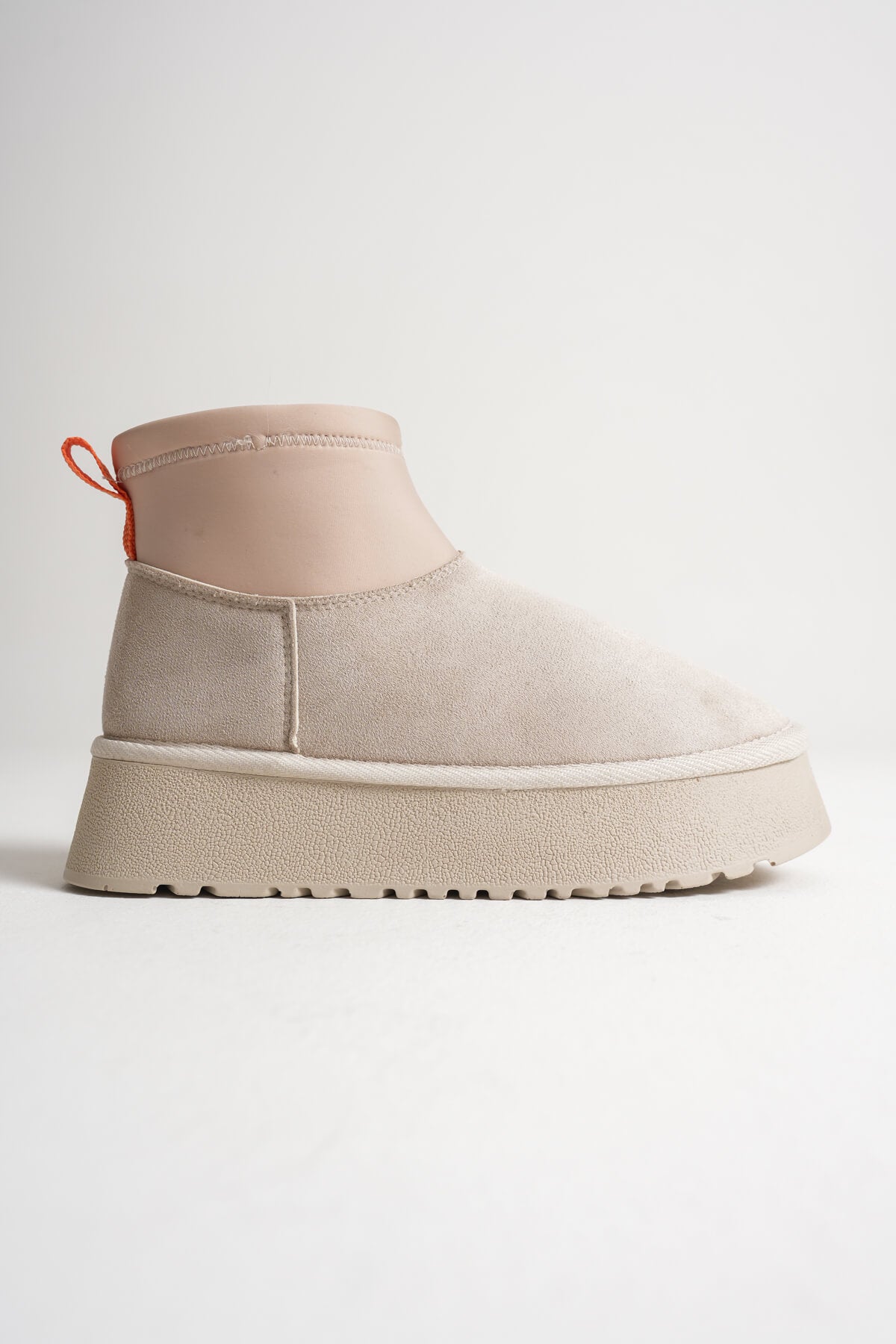 Nadia Kadın Bej Kışlık İçi Kürklü Kalın Taban Bot