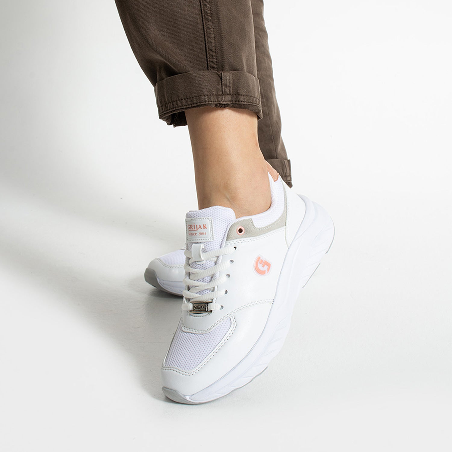 Nesra Kadın Günlük Beyaz Pudra Spor Ayakkabı