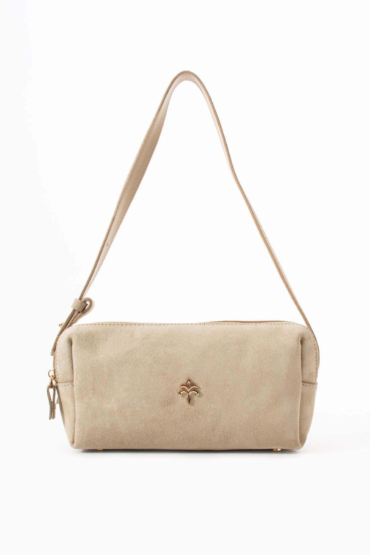 NIREYA Hakiki Süet Deri Kadın Omuz Çantası