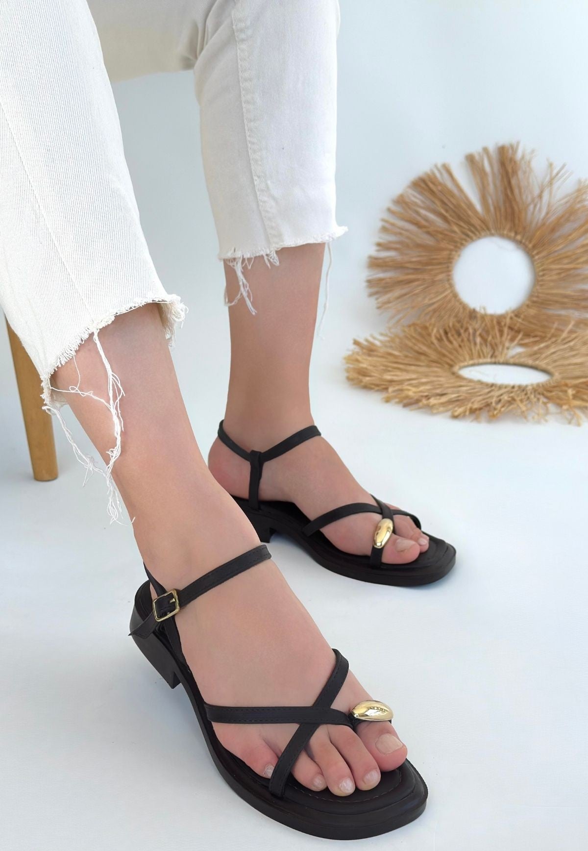 Nordi Kadın Kahverengi Kemerli Sandalet