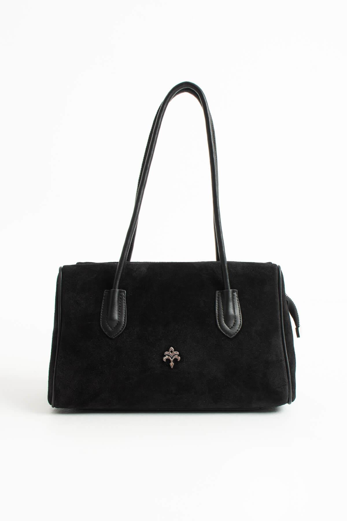 NYSARA Kadın Hakiki Süet Deri Omuz Çantası