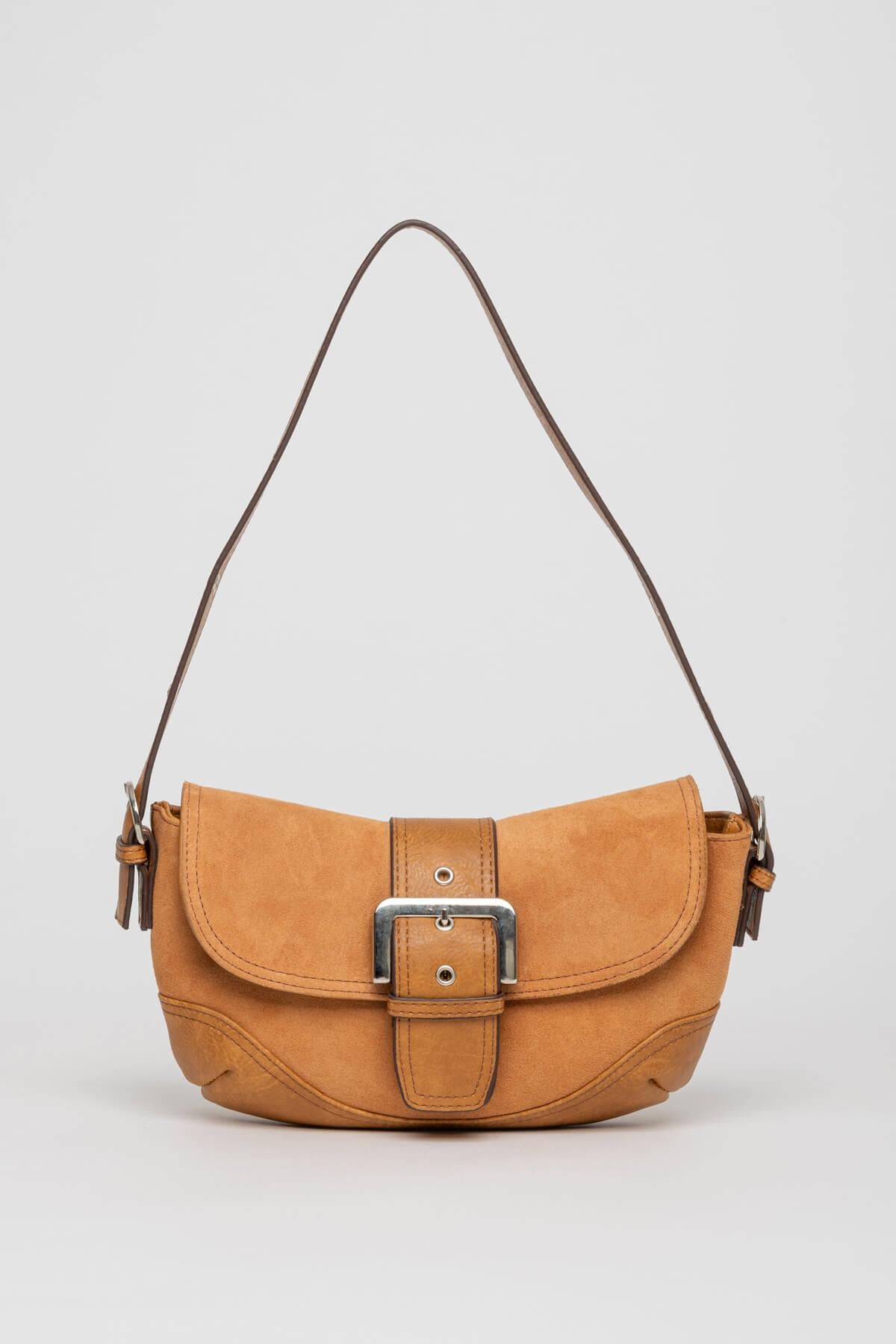 Ourea Kadın Hakiki Süet Omuz Çantası