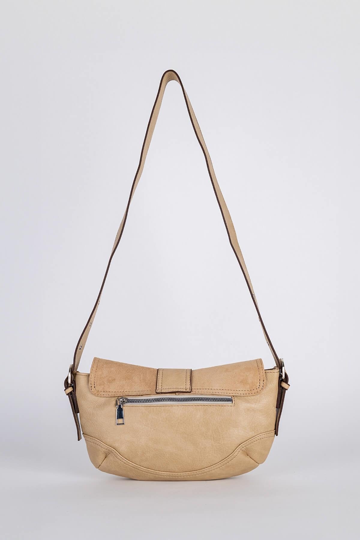 Ourea Kadın Hakiki Süet Omuz Çantası