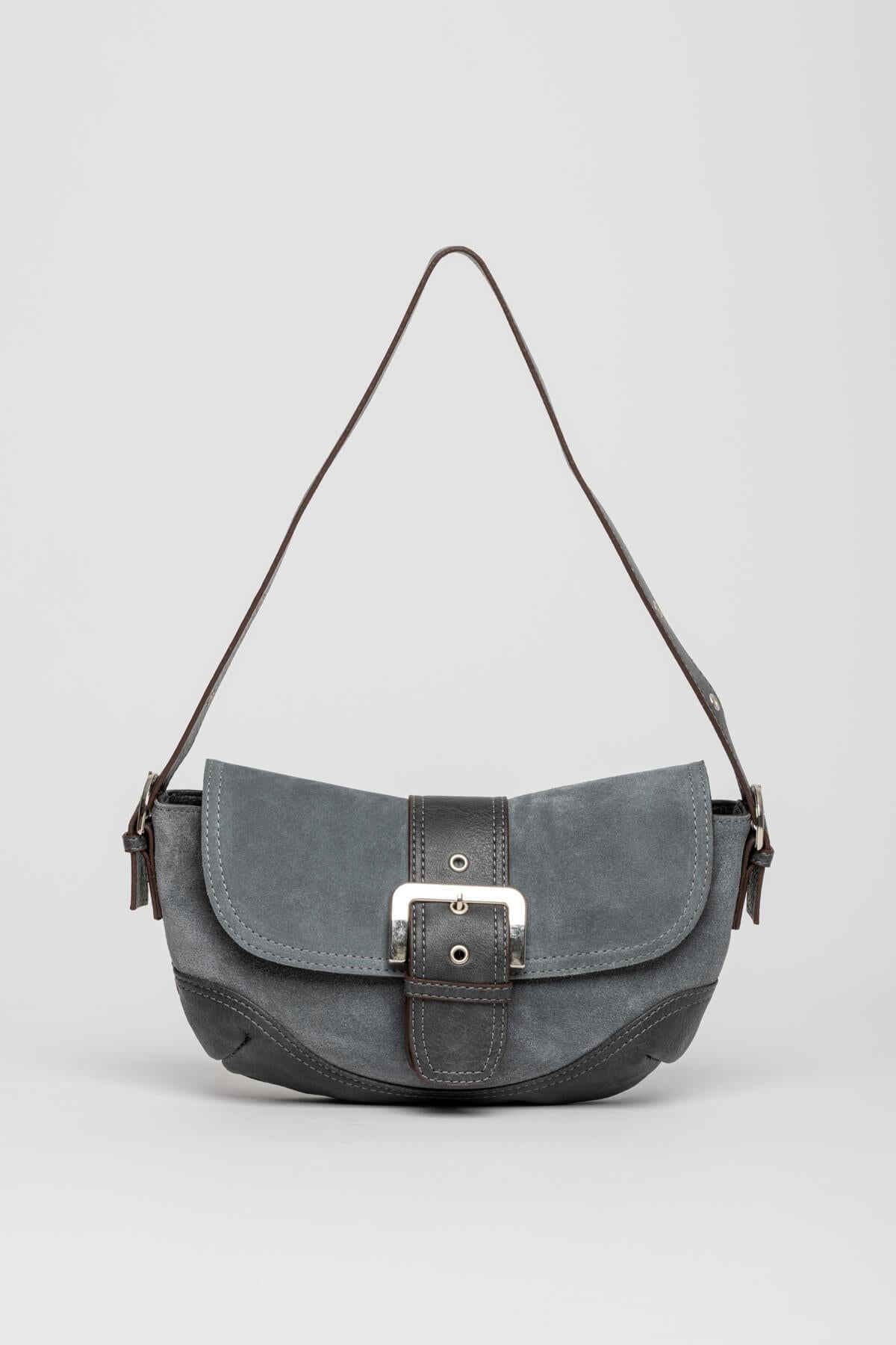 Ourea Kadın Hakiki Süet Omuz Çantası