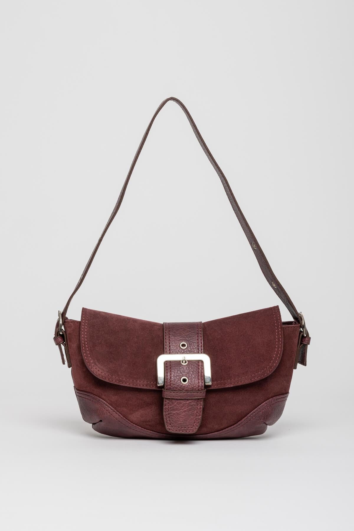 Ourea Kadın Hakiki Süet Omuz Çantası