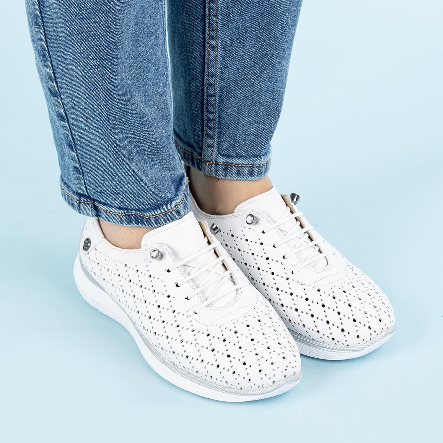 Palmer Kadın Hakiki Deri Beyaz Günlük Ayakkabı