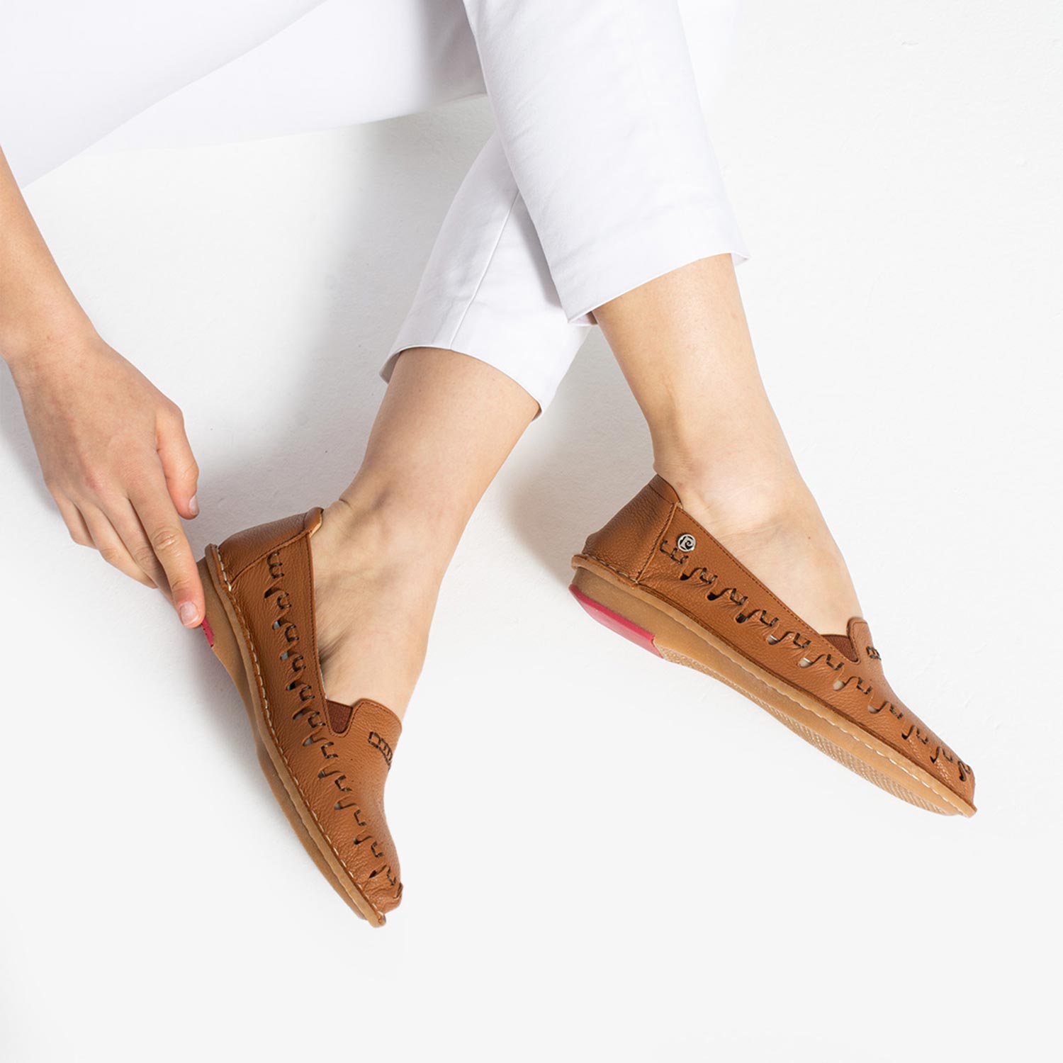 Pierre Cardin Arven Kadın Hakiki Deri Taba Babet