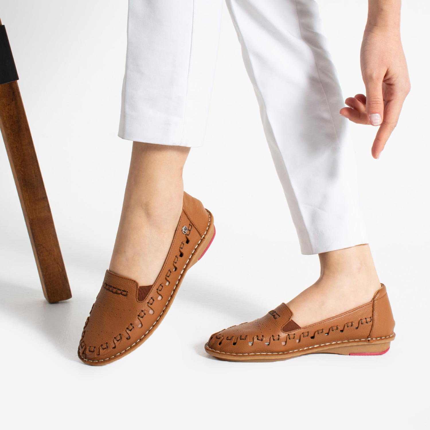 Pierre Cardin Arven Kadın Hakiki Deri Taba Babet