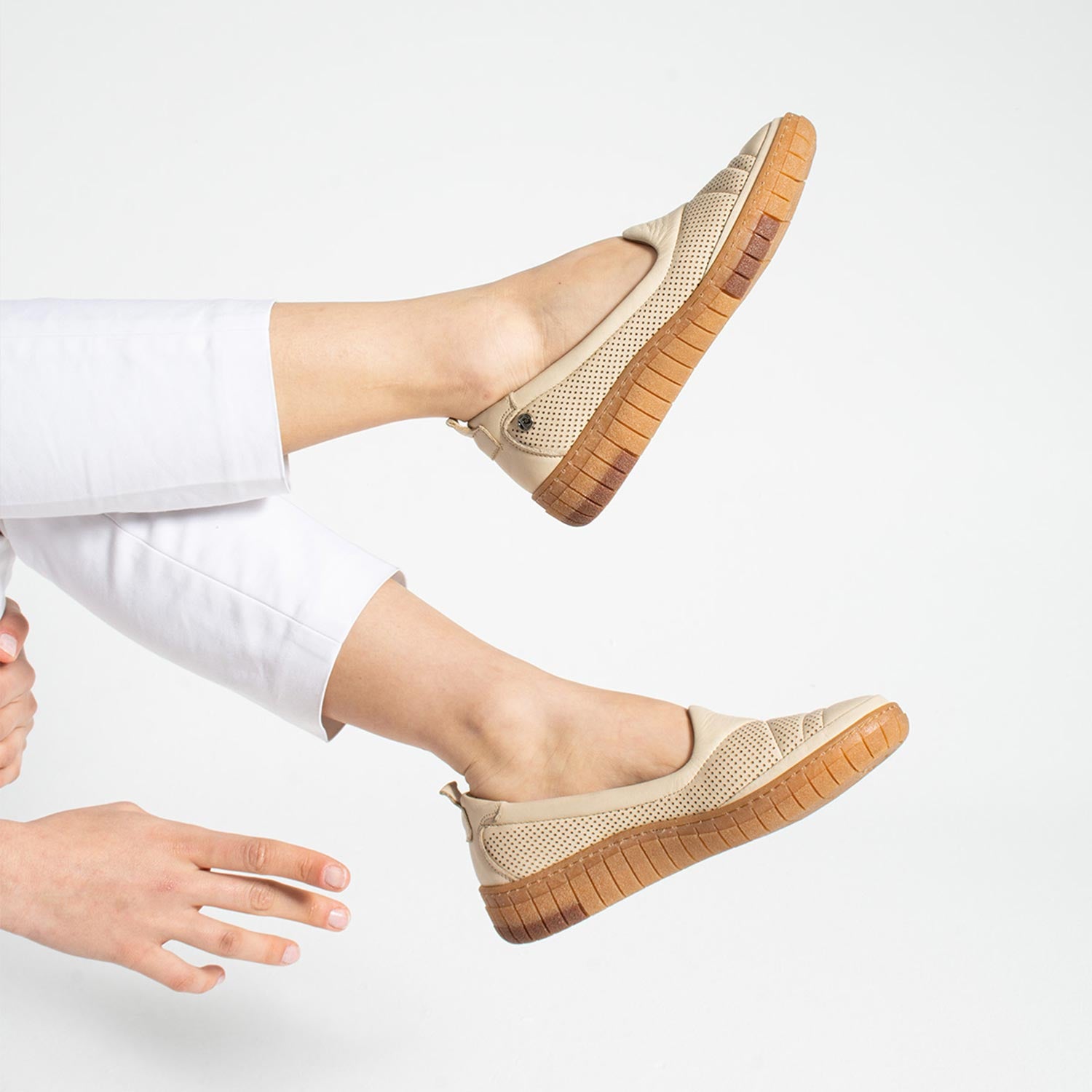 Pierre Cardin Denara Kadın Hakiki Deri Bej Babet