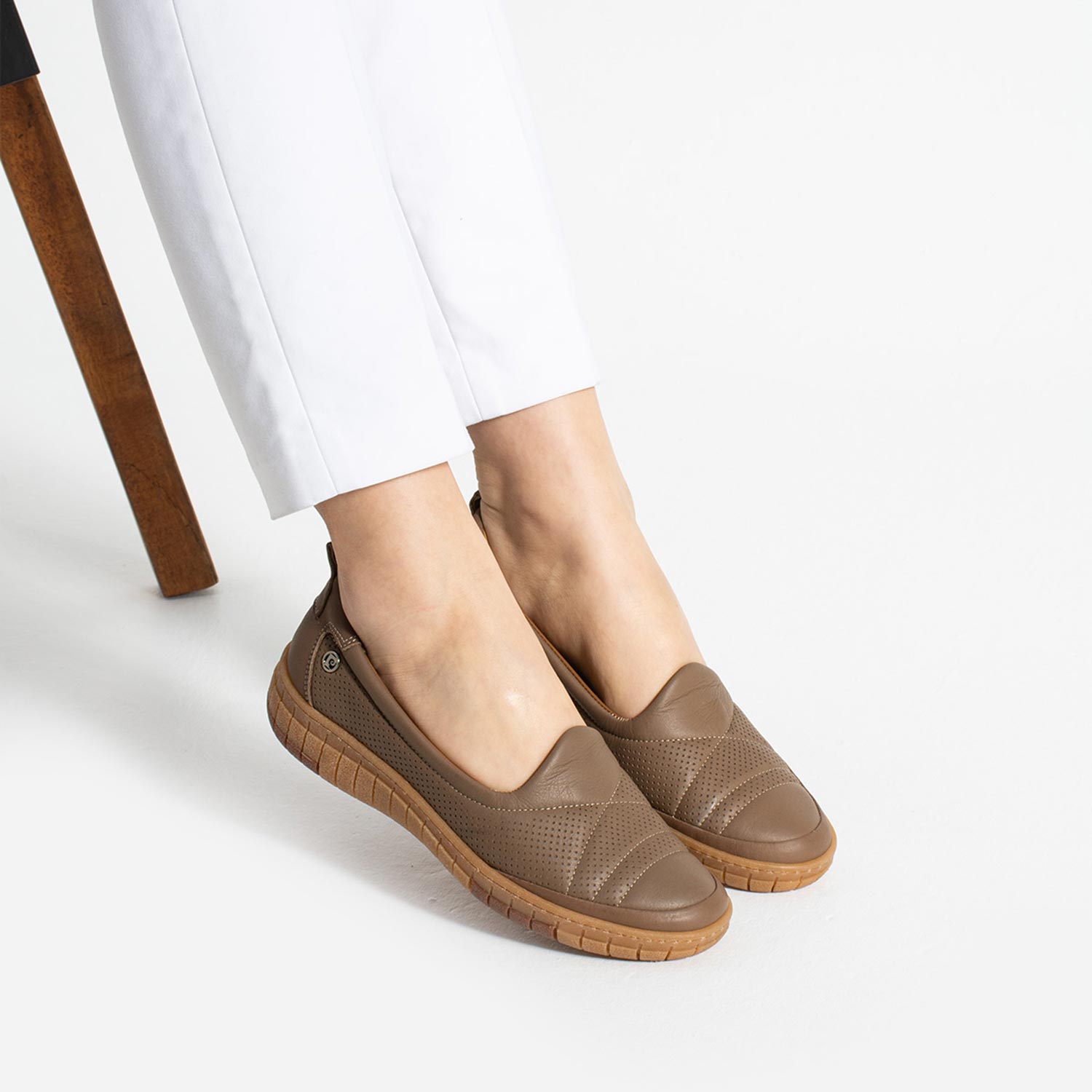 Pierre Cardin Denara Kadın Hakiki Deri Ceviz Babet