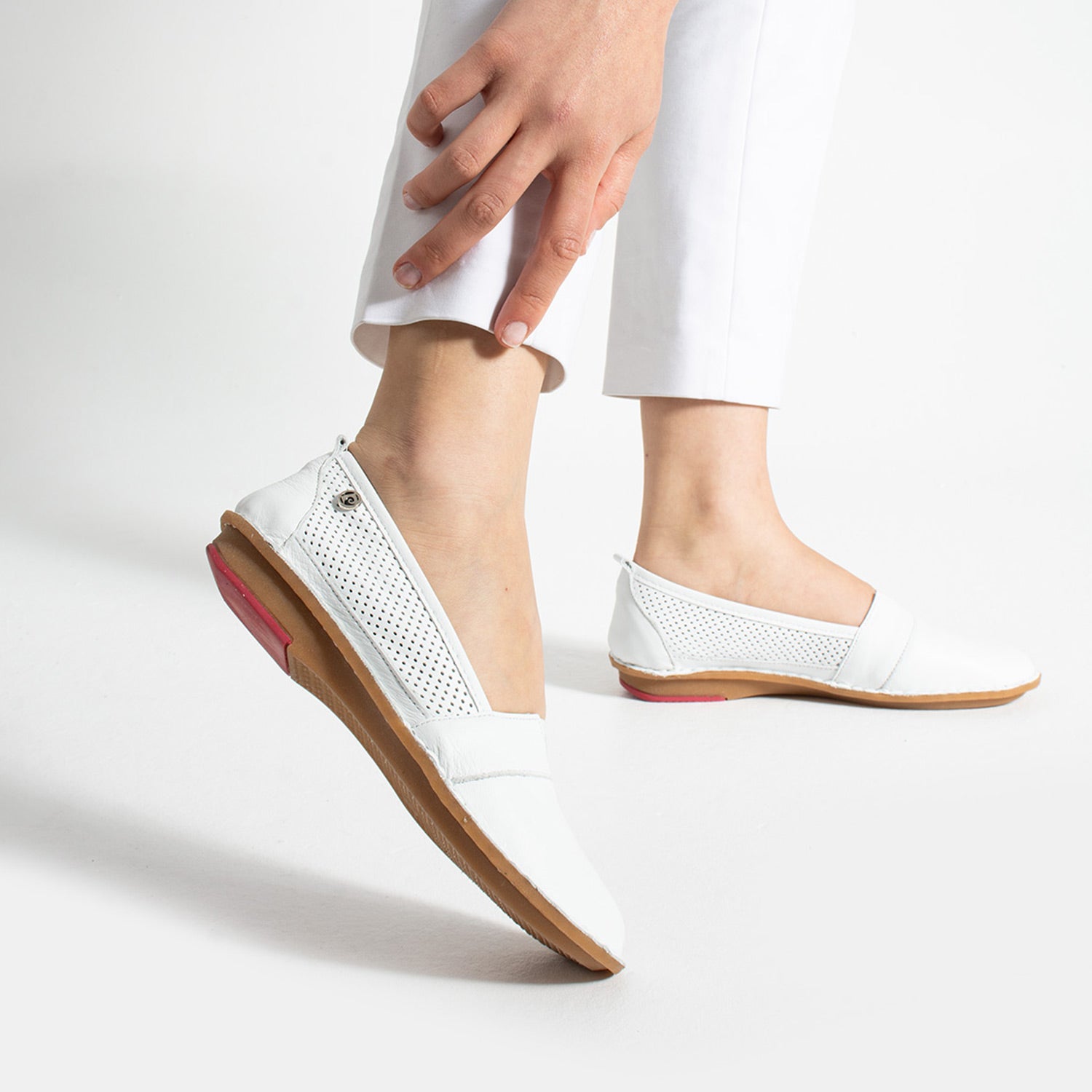 Pierre Cardin Vanna Kadın Hakiki Deri Beyaz Babet