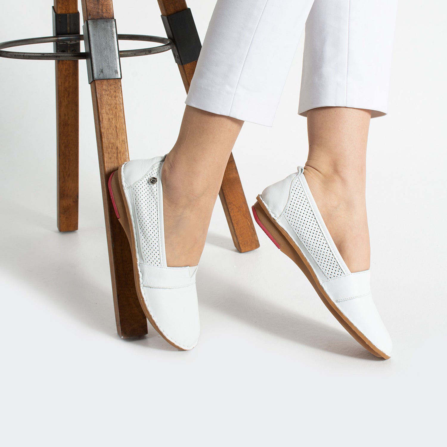 Pierre Cardin Vanna Kadın Hakiki Deri Beyaz Babet