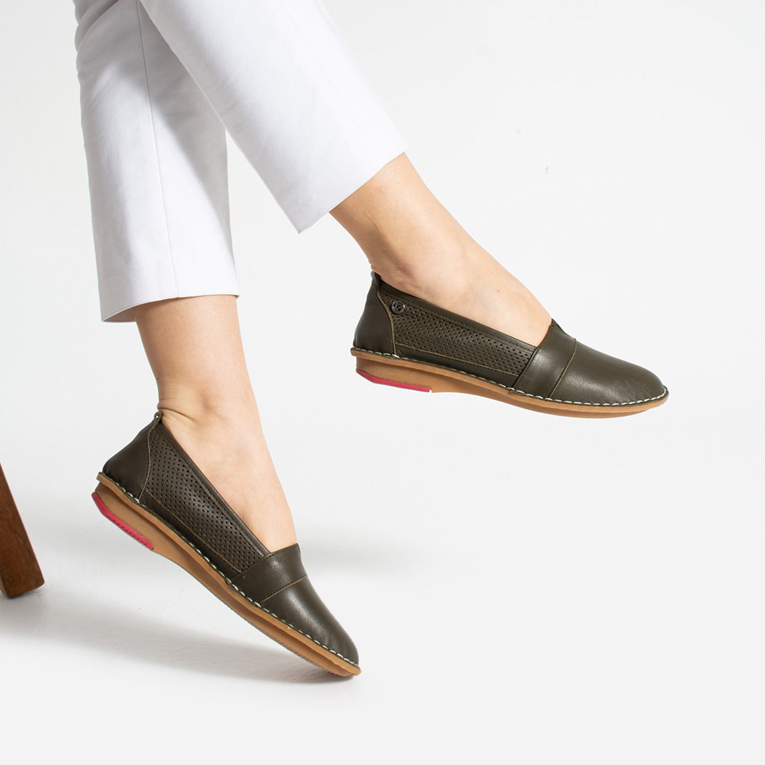 Pierre Cardin Vanna Kadın Hakiki Deri Yeşil Babet