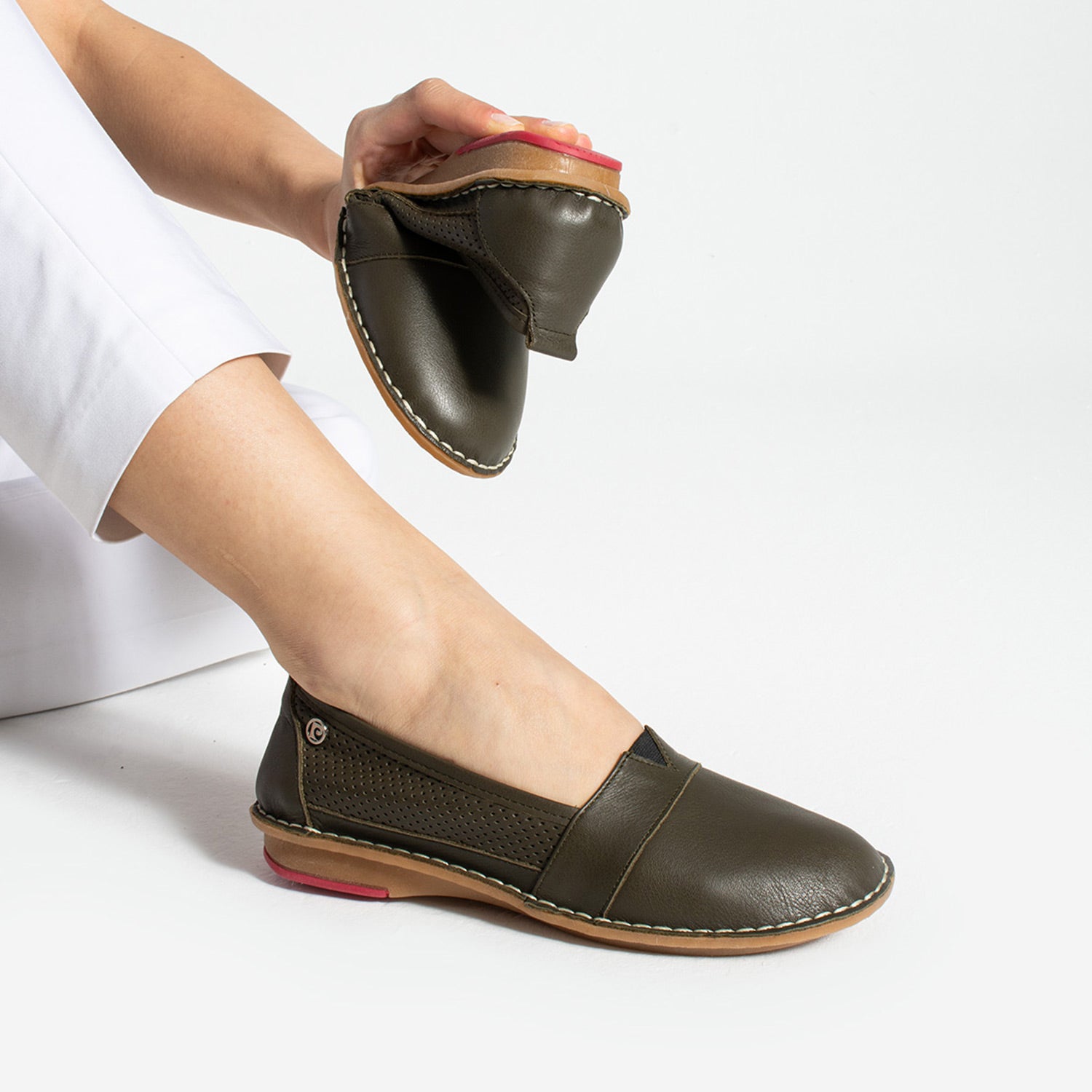 Pierre Cardin Vanna Kadın Hakiki Deri Yeşil Babet