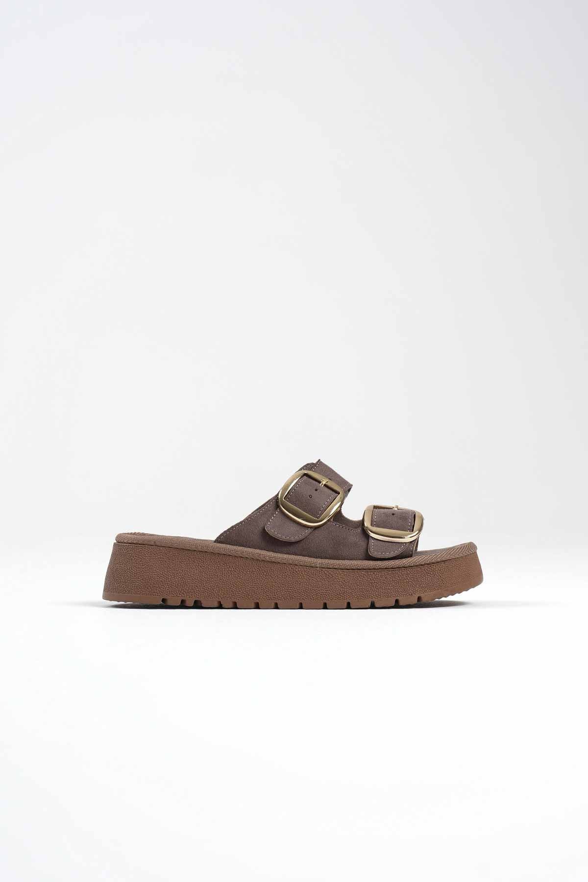 Place Kadın Süet Vizon Terlik