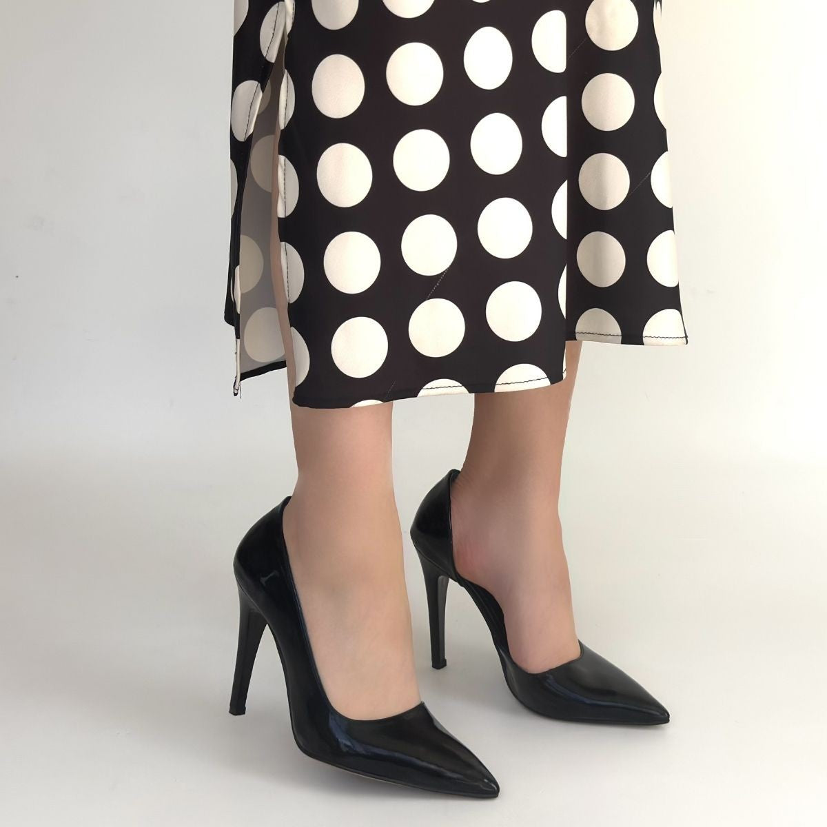 Pley Kadın Siyah Rugan Stiletto