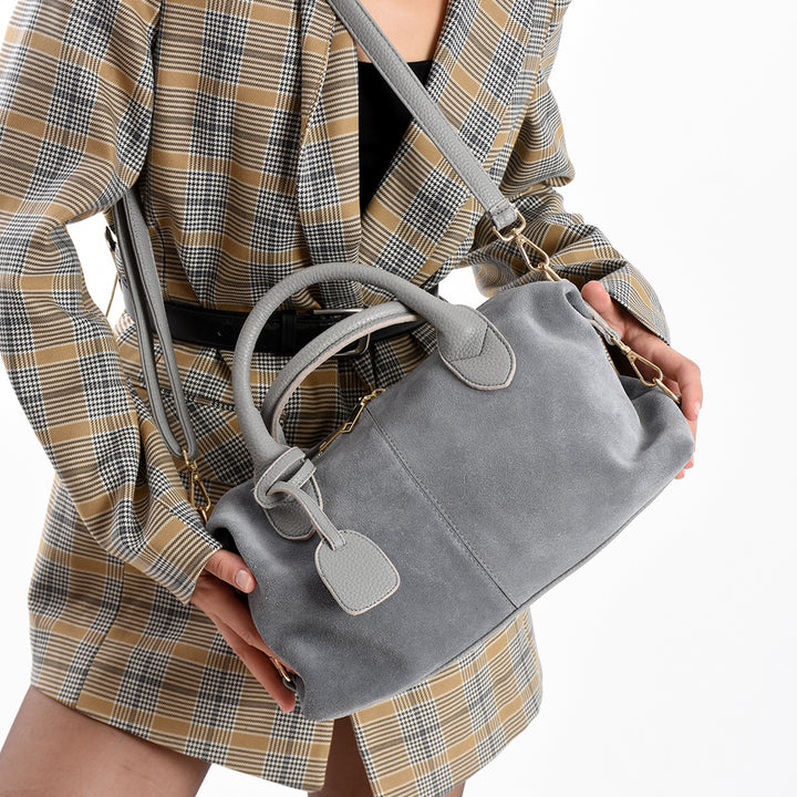 Reldman Kadın Hakiki Süet Deri Omuz Çantası