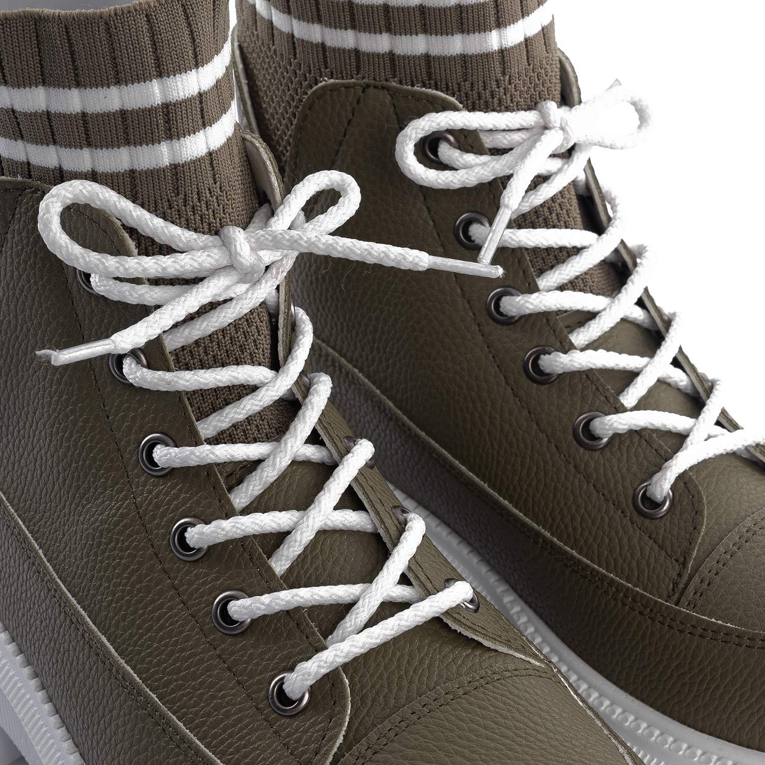 Reska Kadın Haki Kışlık Çoraplı Postal Bot