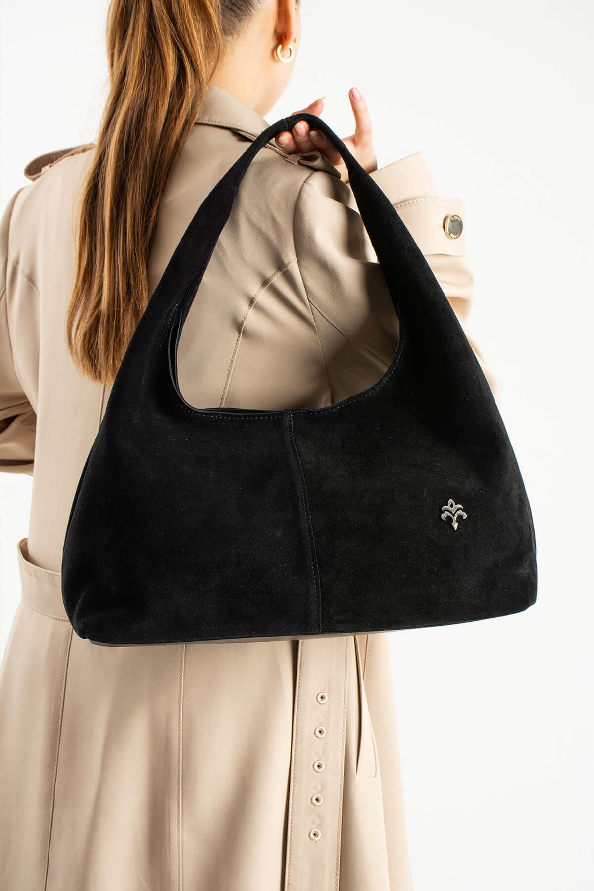 RHEXIA Kadın Hakiki Süet Deri Omuz Çantası