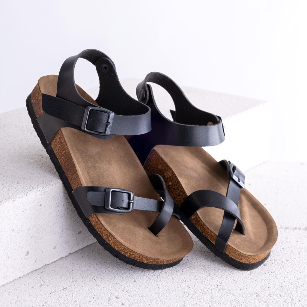 Rosali Siyah Deri Kadın Terlik