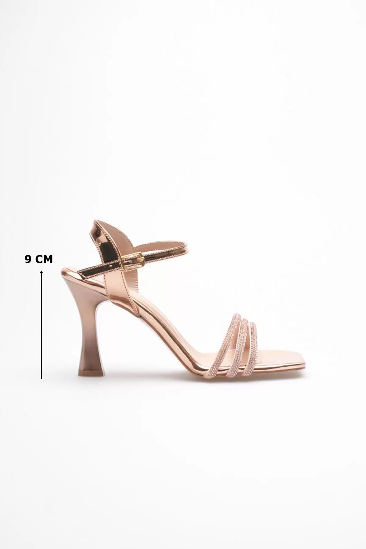 Velisse Kadın Rose Gold Taşlı Abiye Ayakkabı