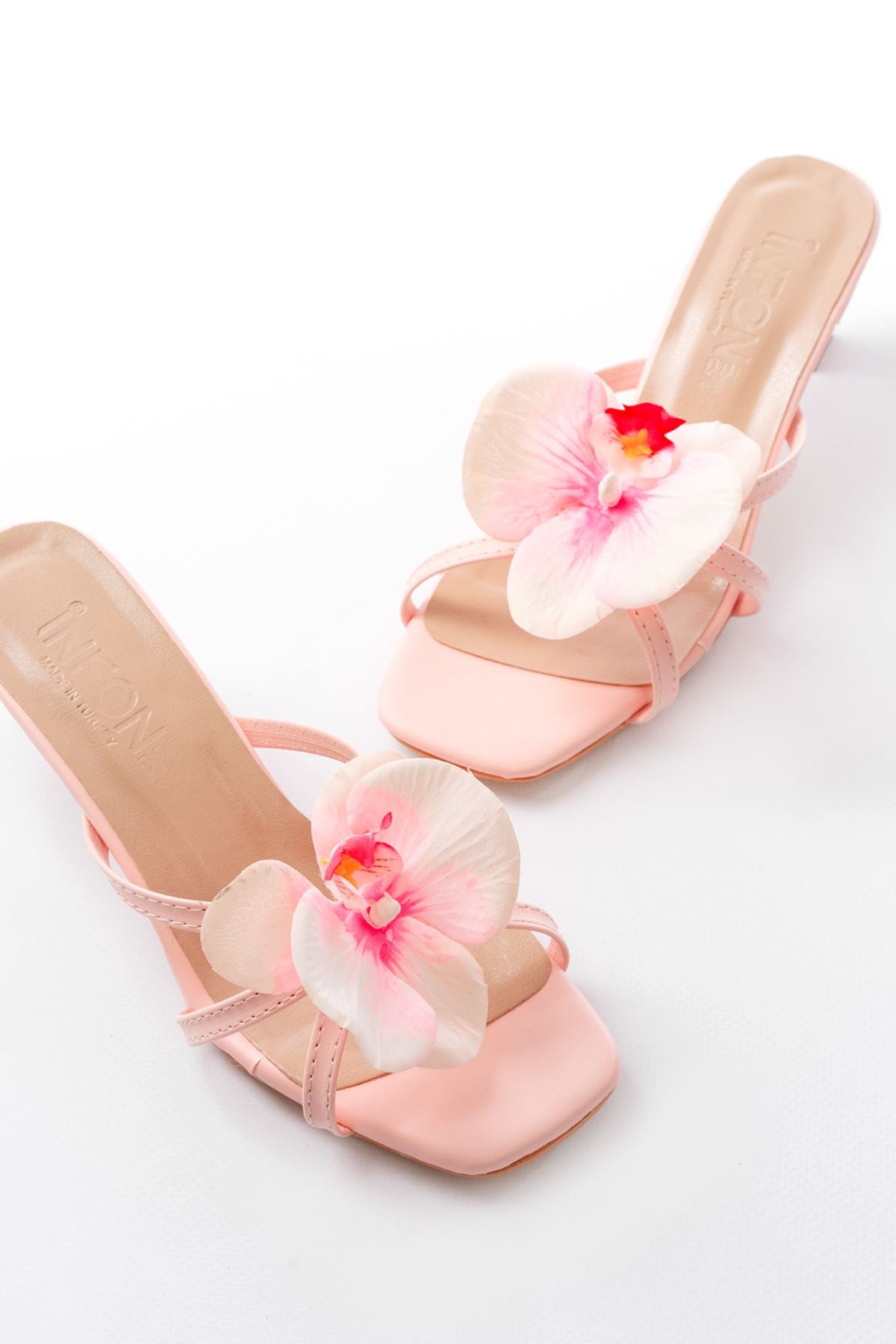 Felis Kadın Pembe Orkide Detaylı Topuklu Terlik