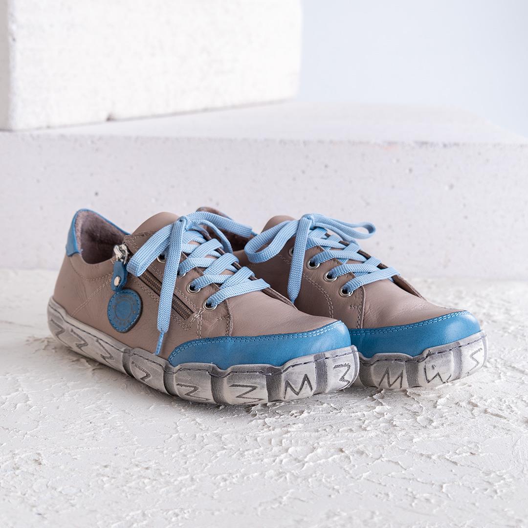 Serpa Mavi/Vizon Hakiki Deri Kadın Ayakkabı