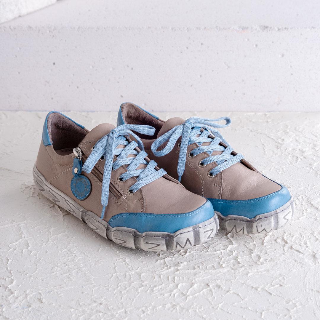 Serpa Mavi/Vizon Hakiki Deri Kadın Ayakkabı