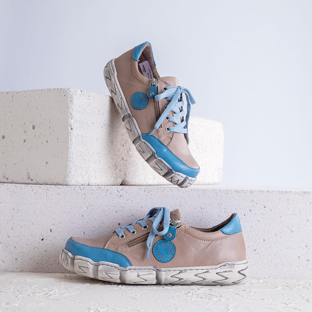 Serpa Mavi/Vizon Hakiki Deri Kadın Ayakkabı