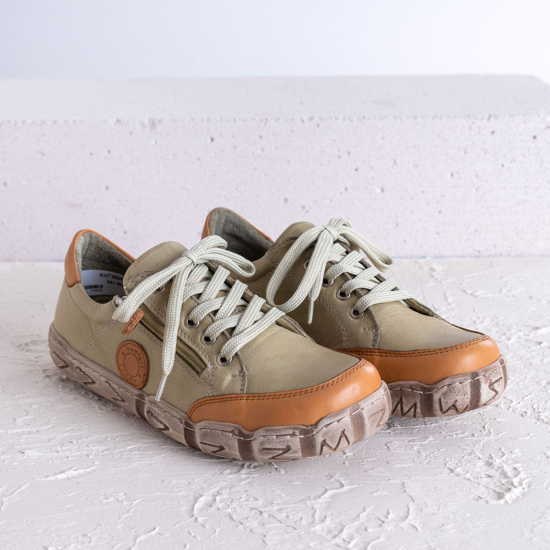 Serpa Kadın Hakiki Deri Yeşil Günlük Ayakkabı