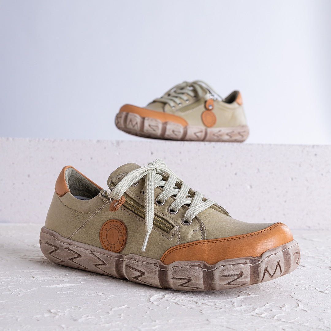 Serpa Kadın Hakiki Deri Yeşil Günlük Ayakkabı