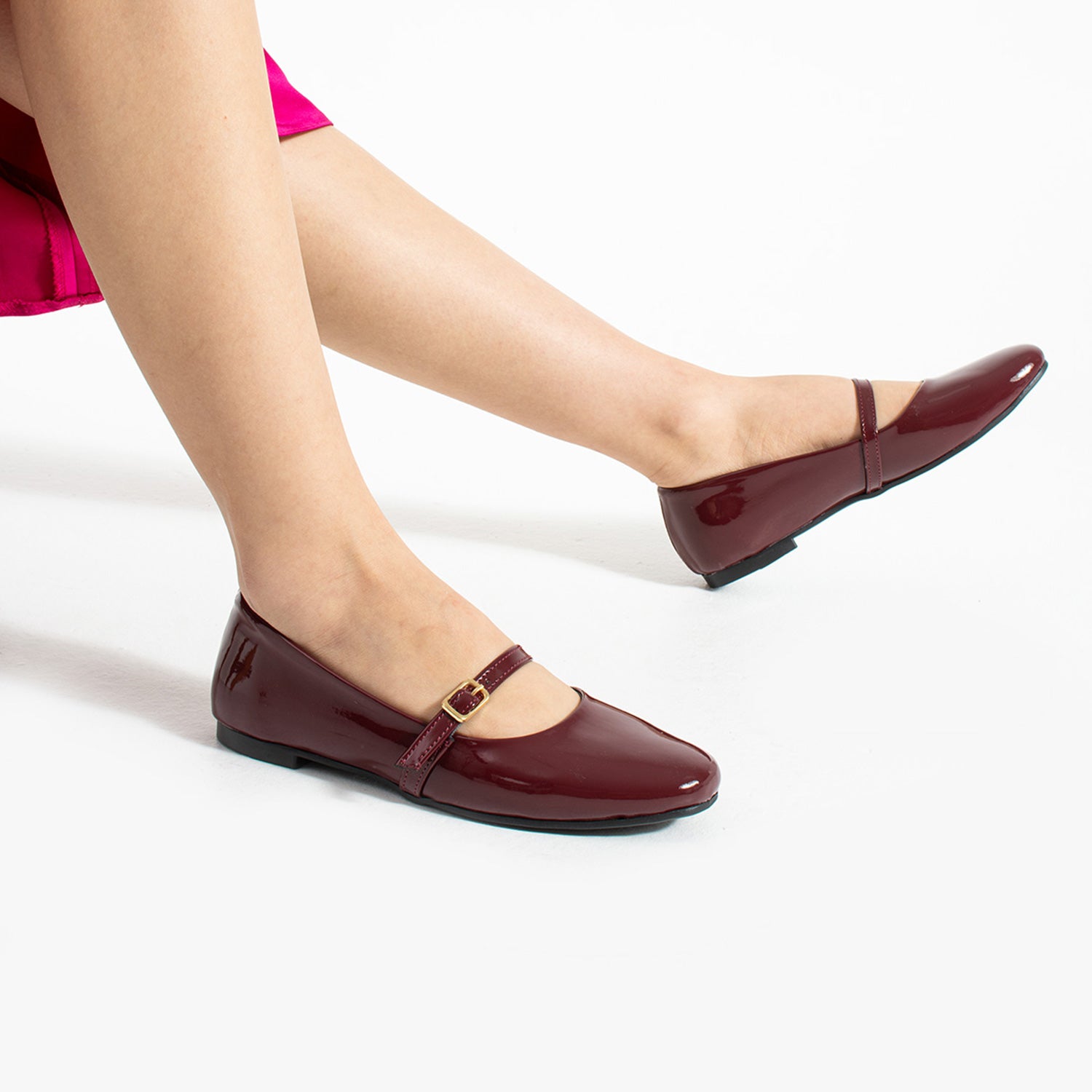 Snoek Kadın Rugan Bordo Babet Ayakkabı