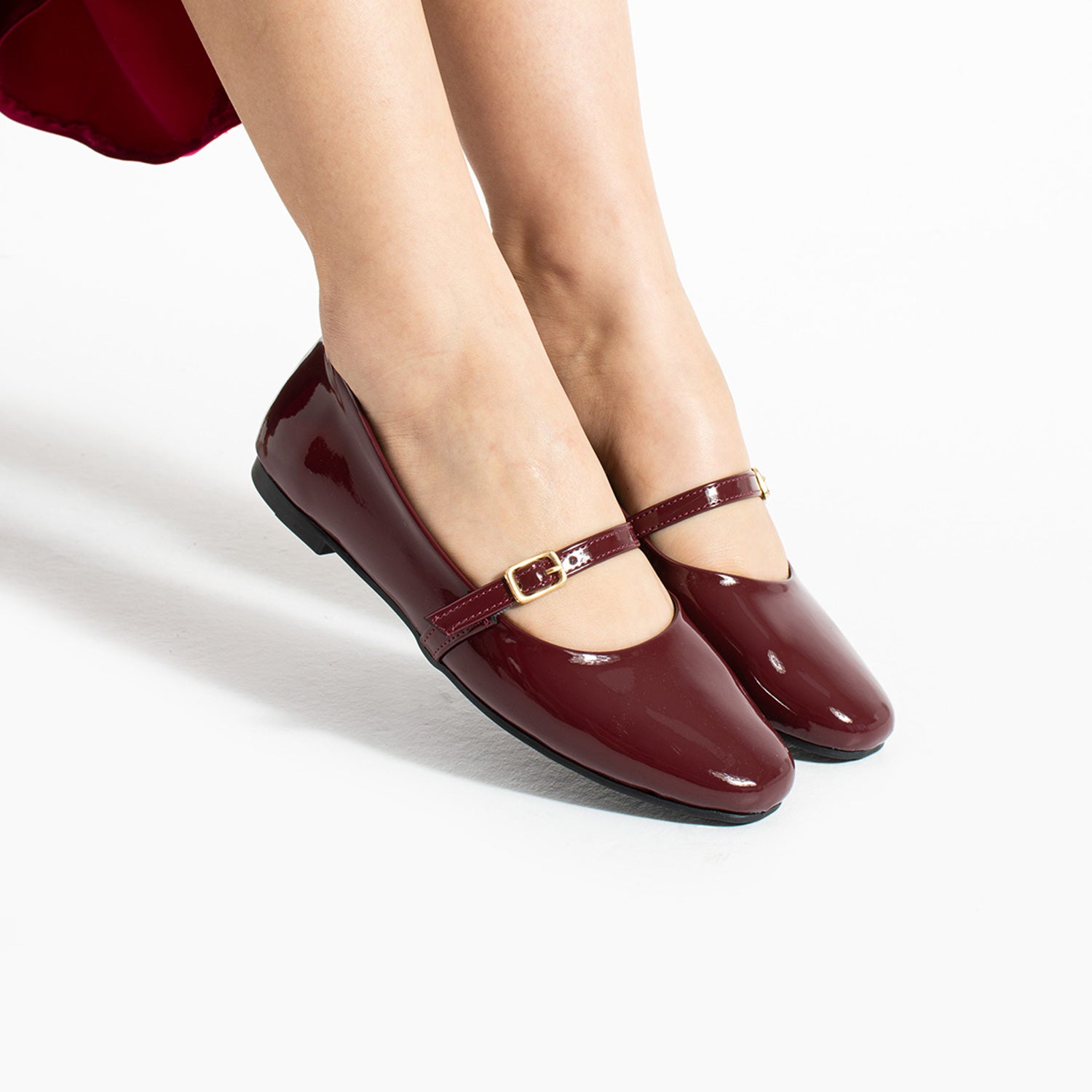 Snoek Kadın Rugan Bordo Babet Ayakkabı