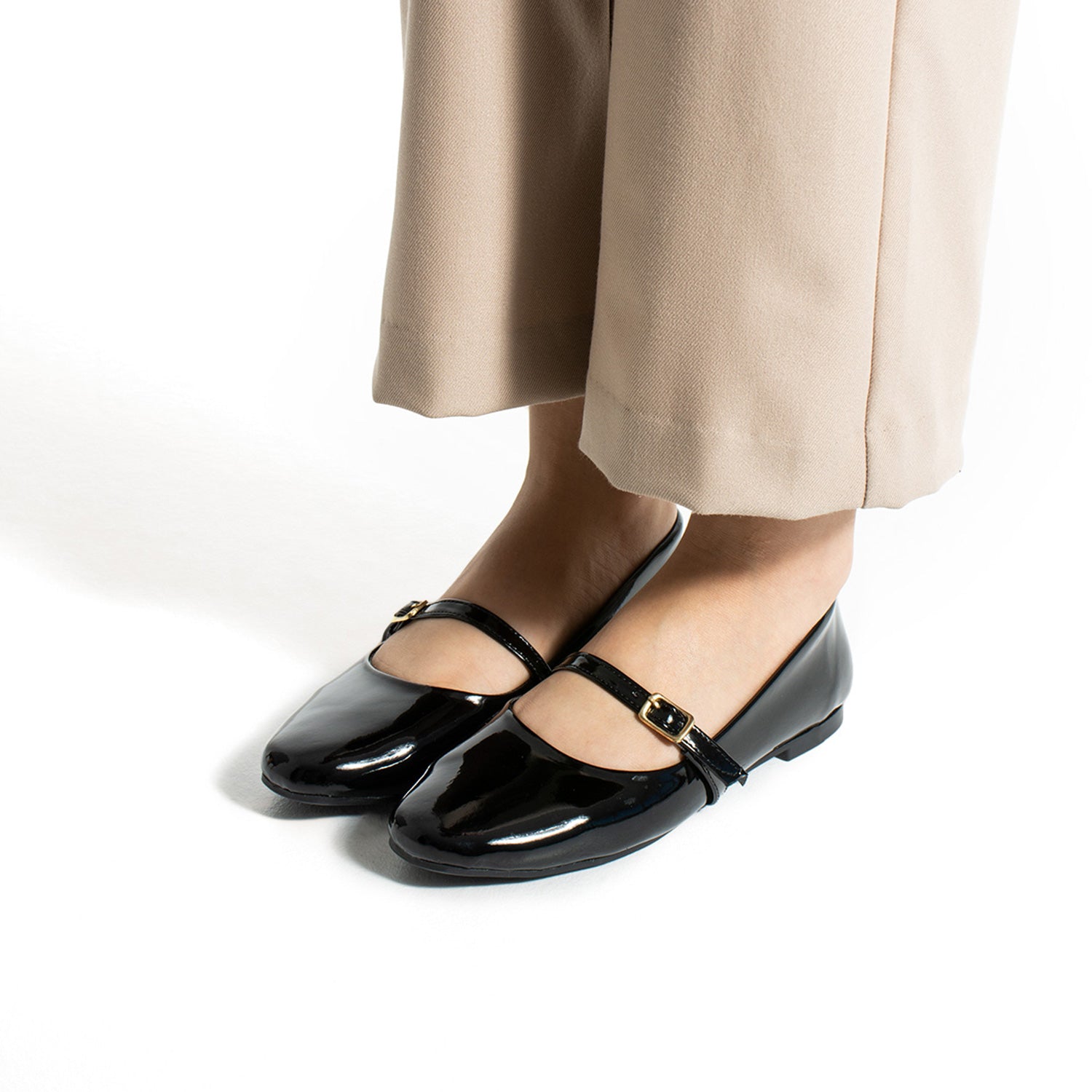 Snoek Kadın Rugan Siyah Babet Ayakkabı