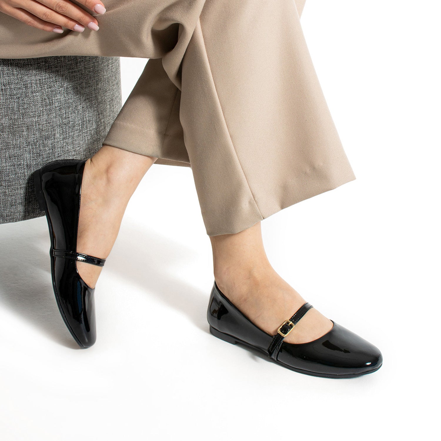 Snoek Kadın Rugan Siyah Babet Ayakkabı