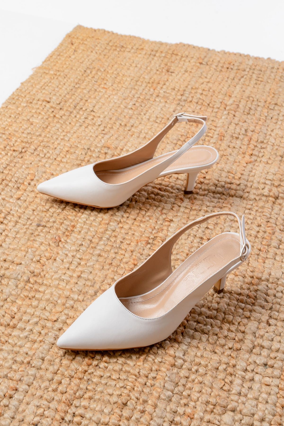 Facenrel Beyaz Kadın Topuklu Ayakkabı