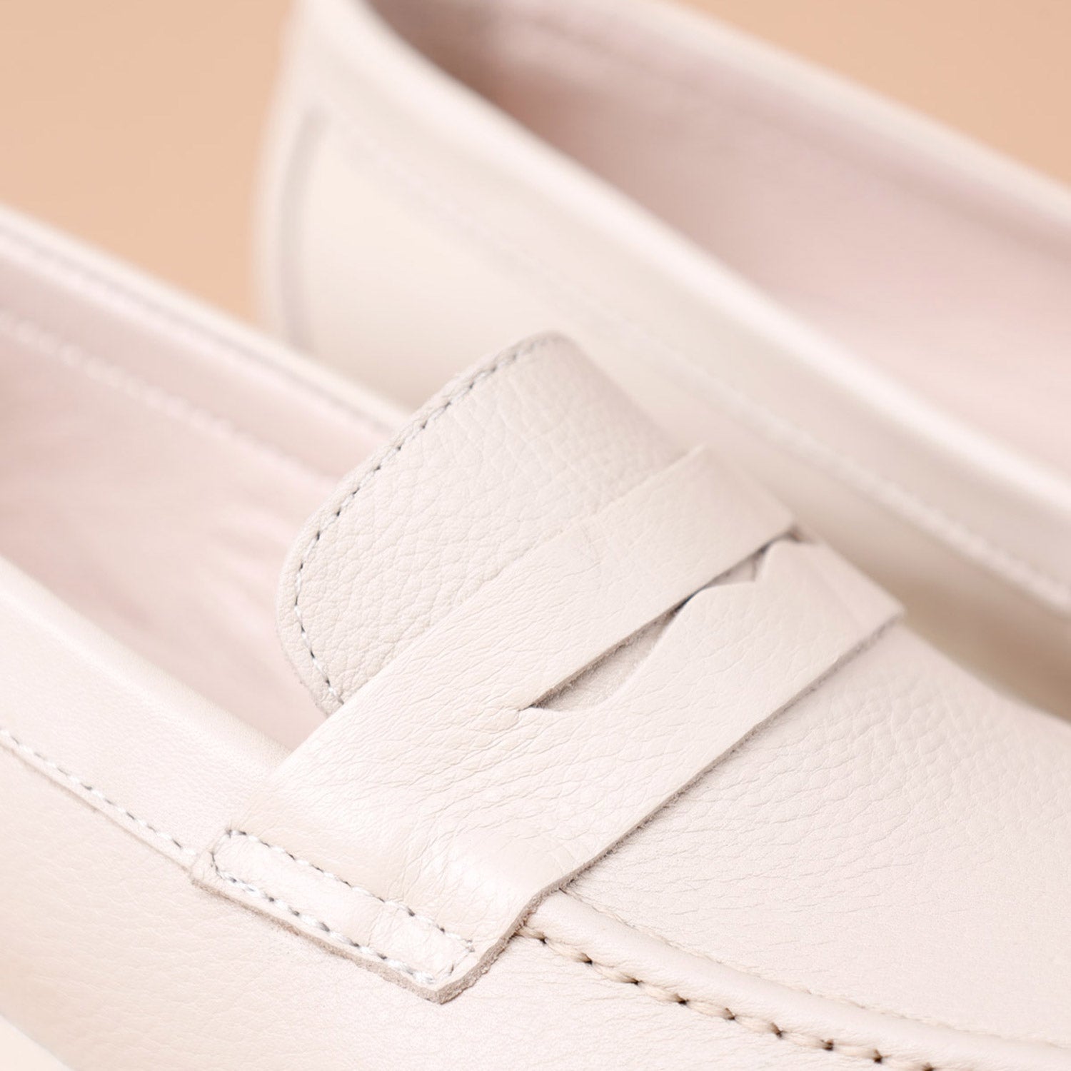 Tardeney Kadın Bej Hakiki Deri Loafer Ayakkabı