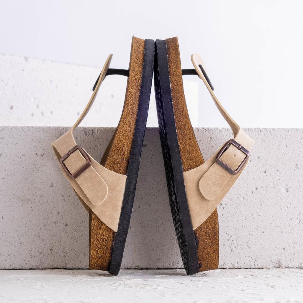 Teala Bej Süet Kadın Terlik