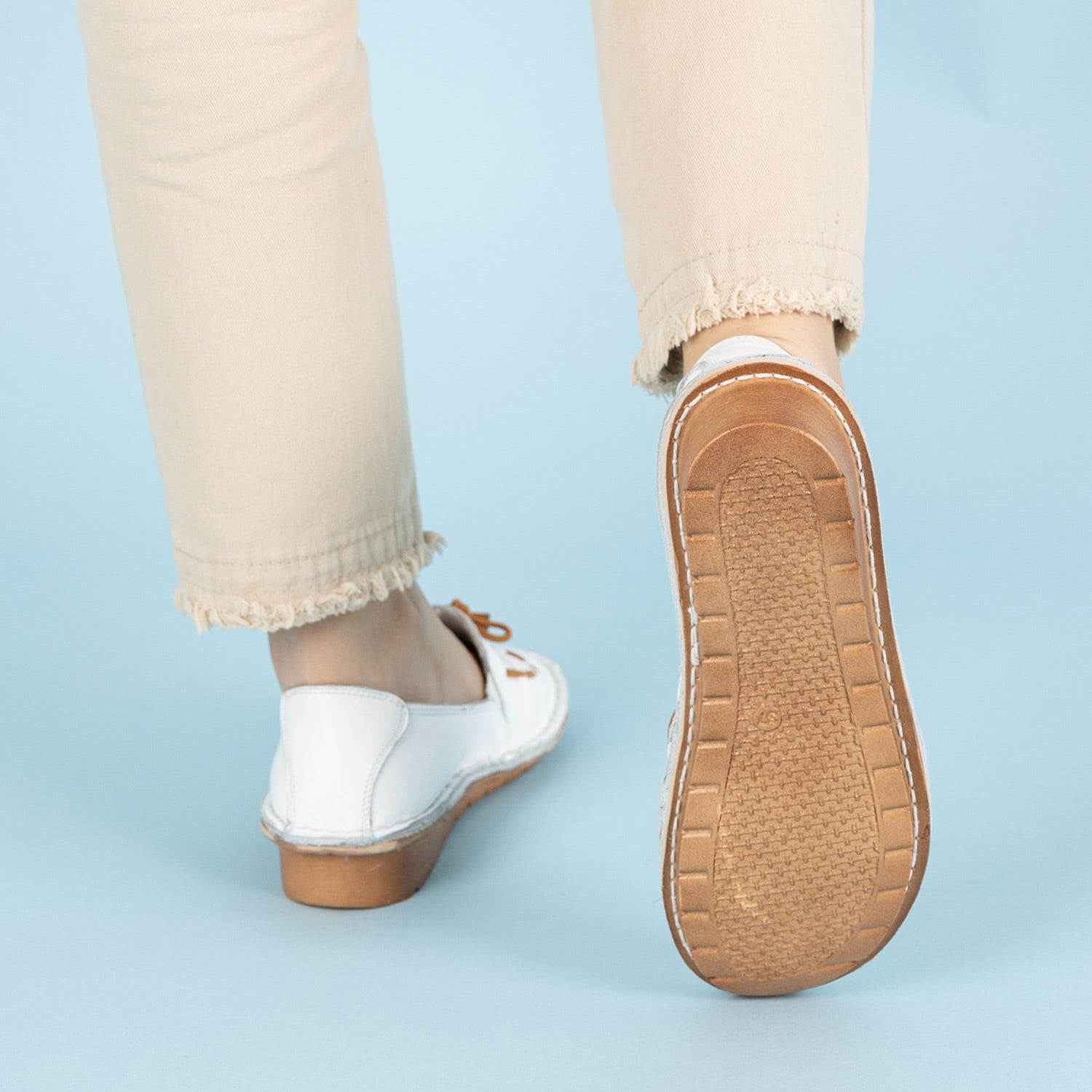 Toledo Kadın Hakiki Deri Beyaz Babet Ayakkabı