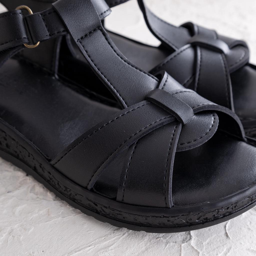 Travis Siyah Kadın Sandalet