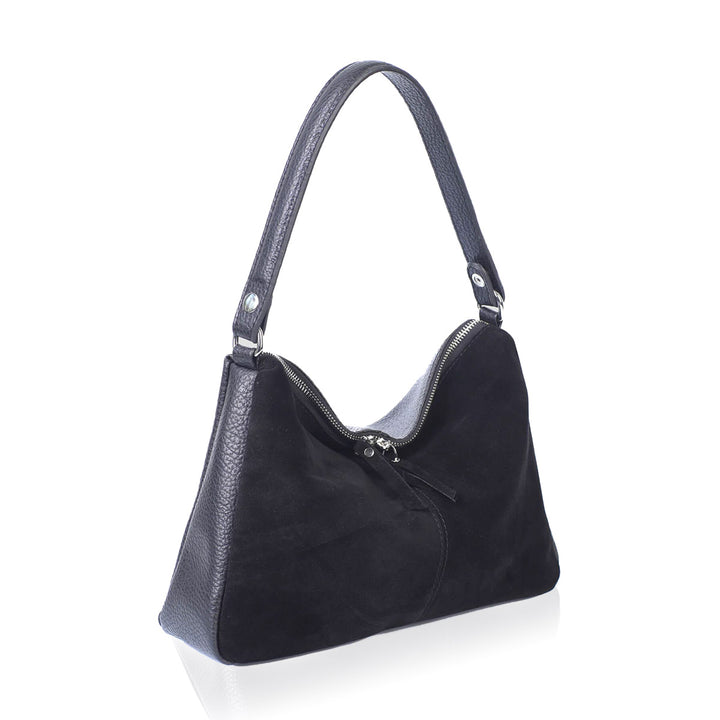 URANOS-M Kadın Hakiki Süet Deri Omuz Çantası