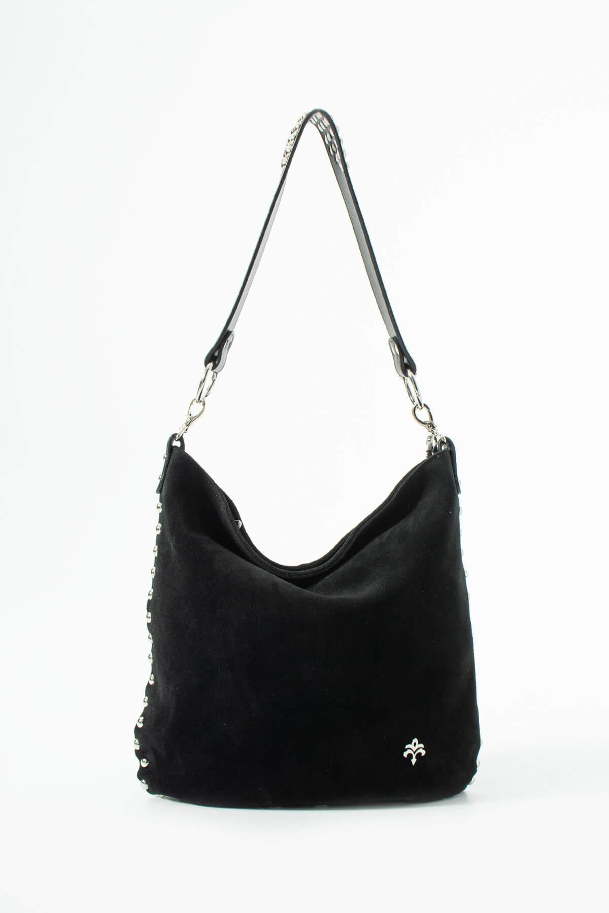 VYRA Kadın Hakiki Süet Deri Omuz Çantası