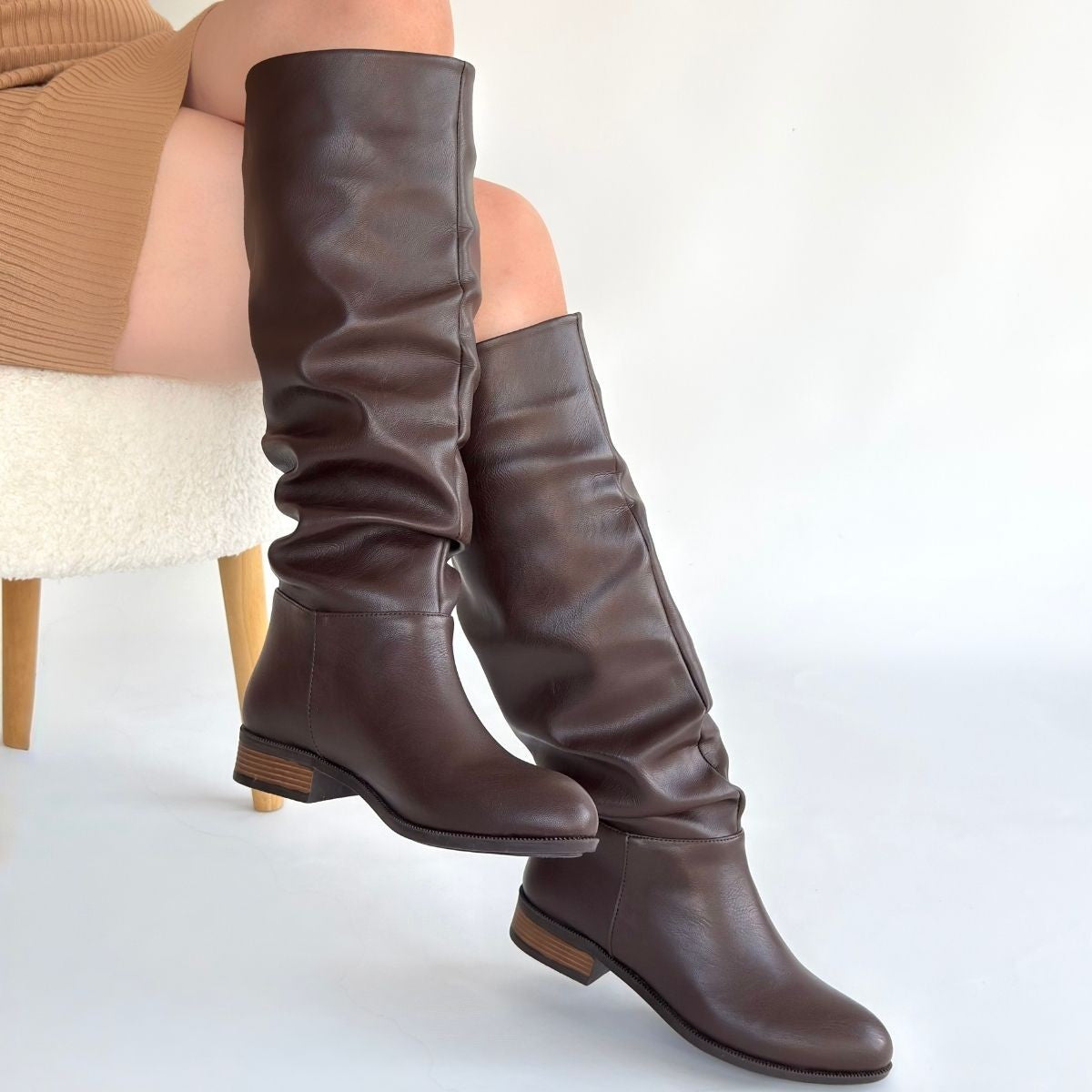 Winda Kahverengi Kadın Körüklü Çizme