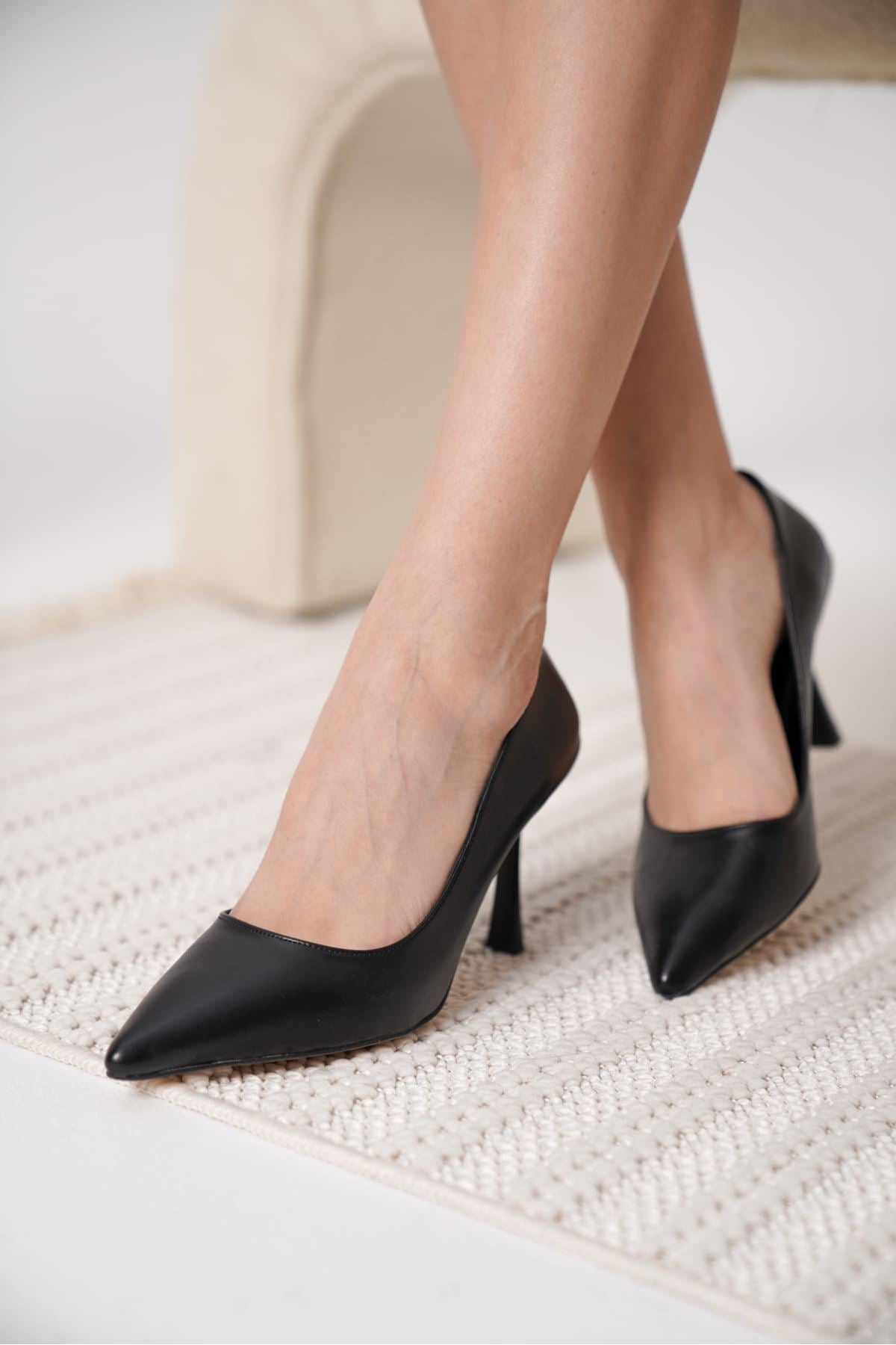 Zelena Kadın Mat Siyah Stiletto Topuklu Ayakkabı
