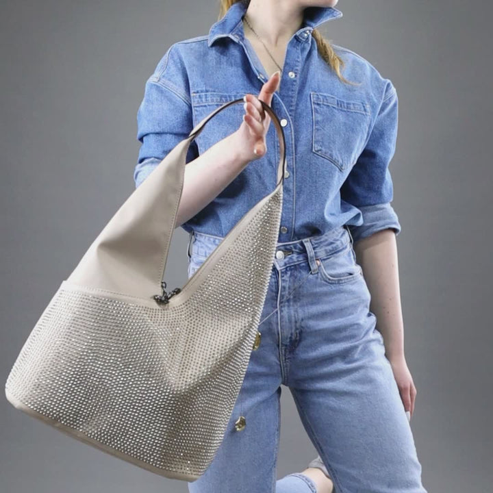 Nola Işıltılı Kadın Omuz Çantası