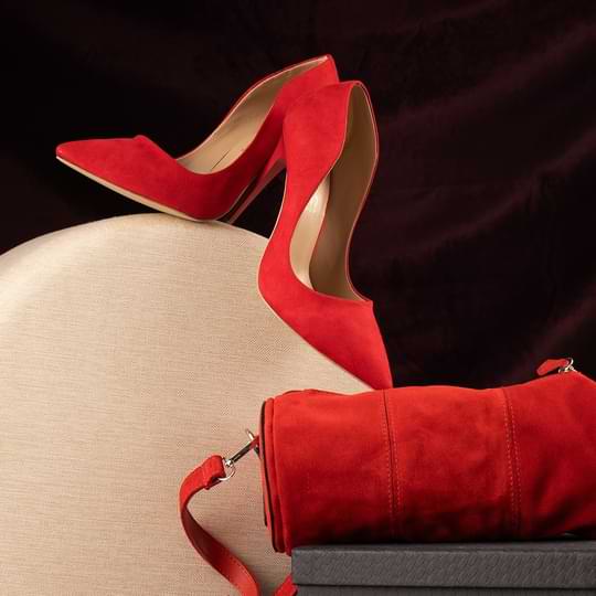Düğün, nişan, balo ve davet için stiletto ve kadın çanta