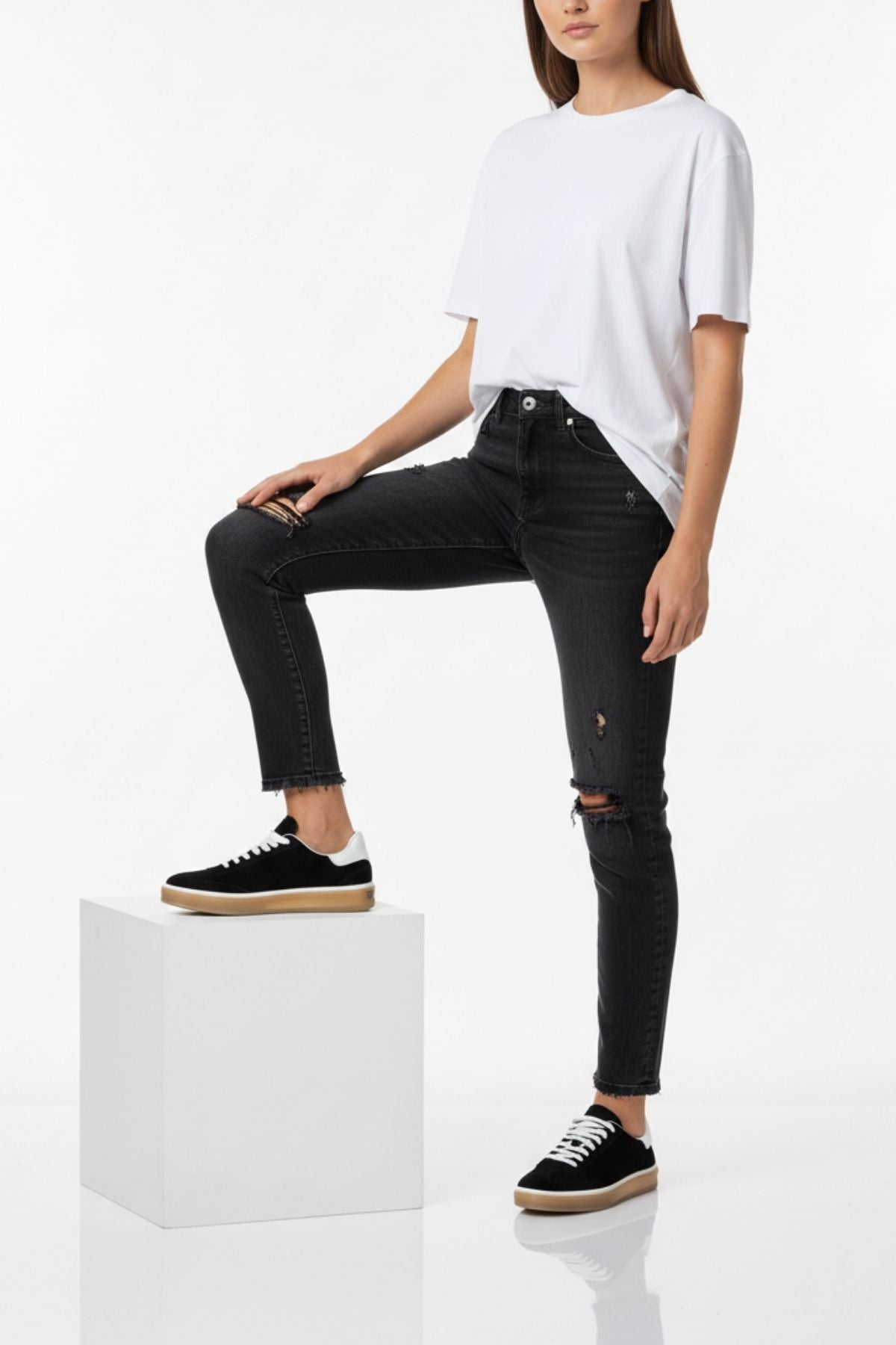 Vulca Kadın Hakiki Süet Deri Siyah Spor Ayakkabı