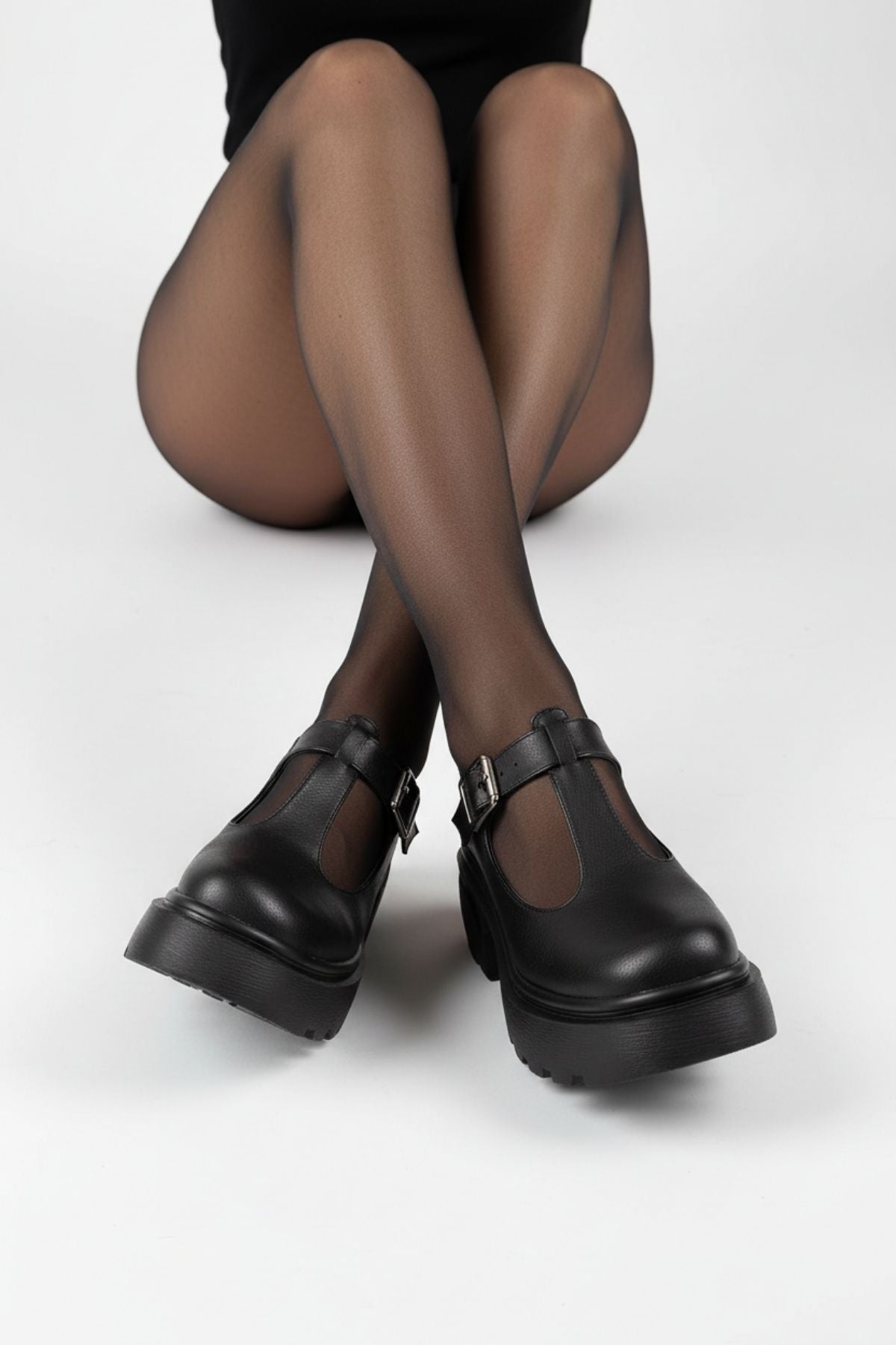 Junota Kadın Siyah Babet Ayakkabı