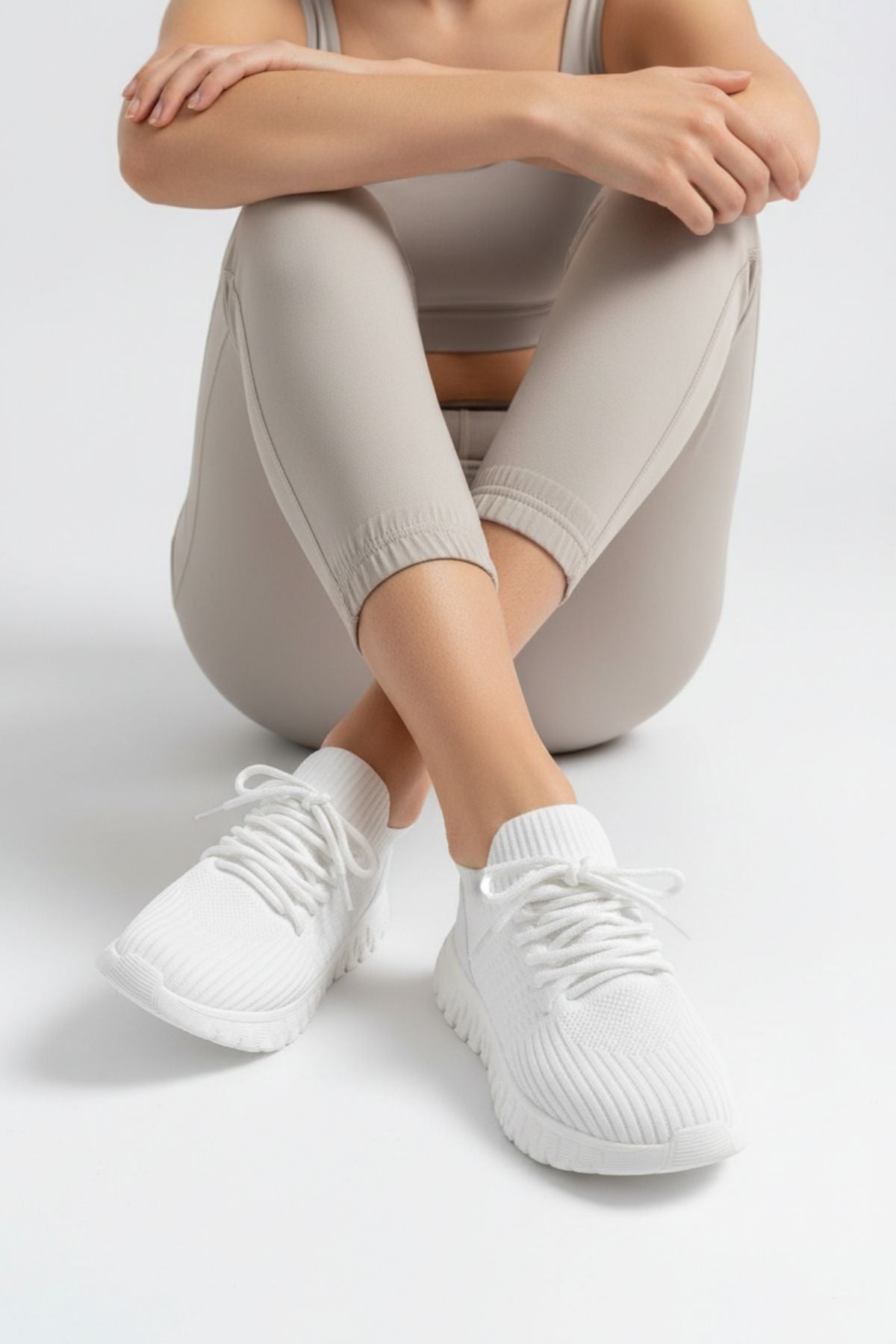 Mahaya Beyaz Bağcıklı Failon Taban Günlük Spor Ayakkabı